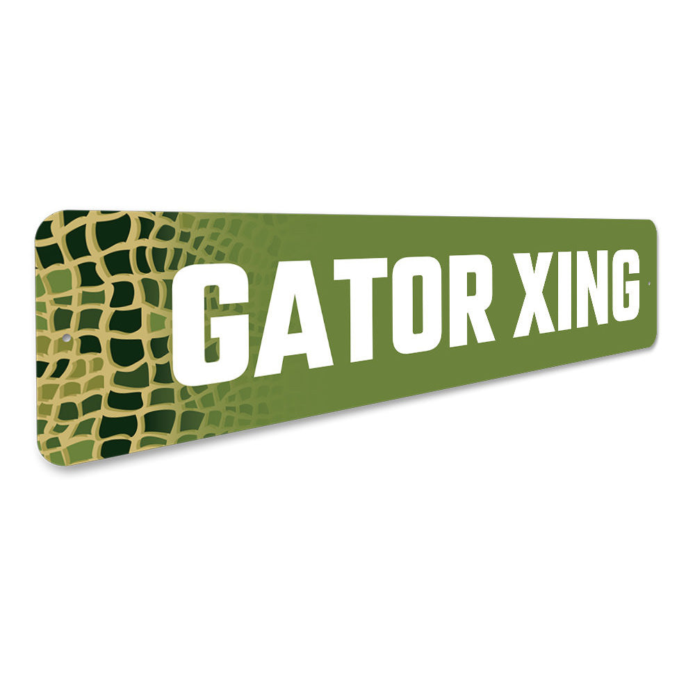 Gator Crossing Sign Aluminum Sign