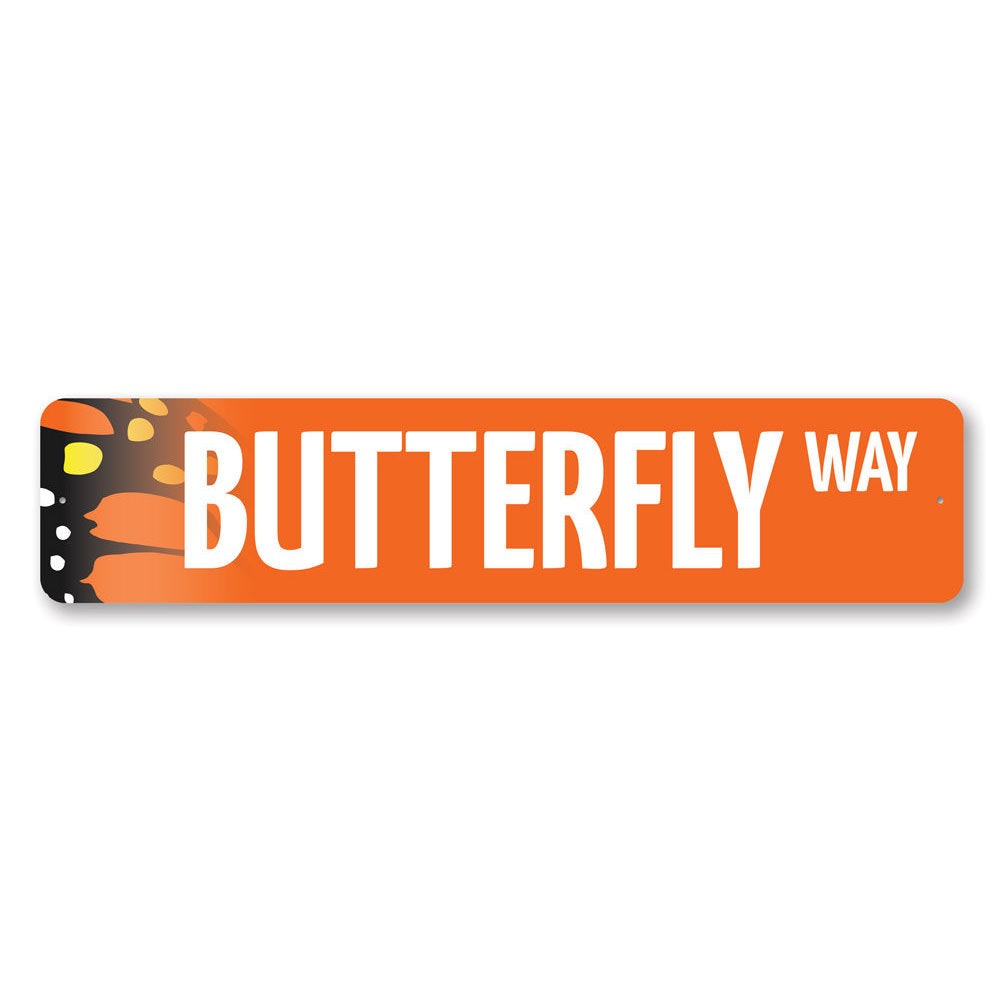 Butterfly Street Sign Aluminum Sign