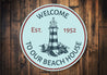 Beach House Lighthouse Sign