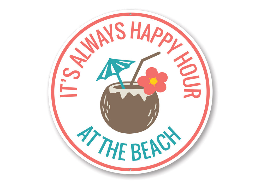 Happy Hour Beach Sign