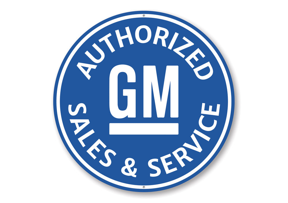 Authorized GM Sales and Service Car Sign