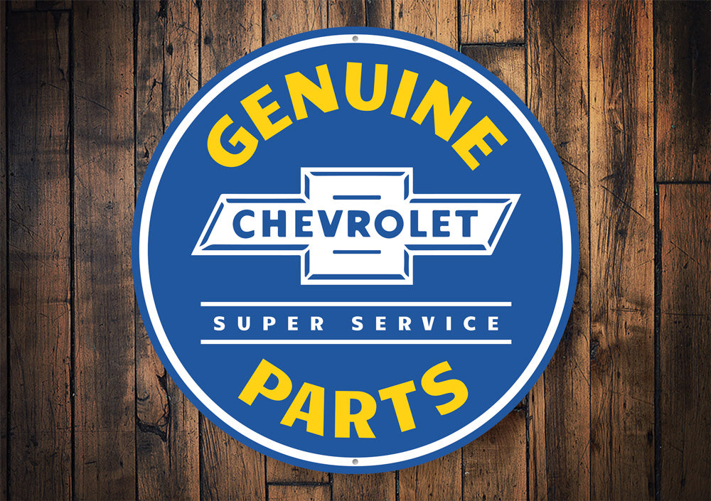 Chevy Genuine Parts Car Sign
