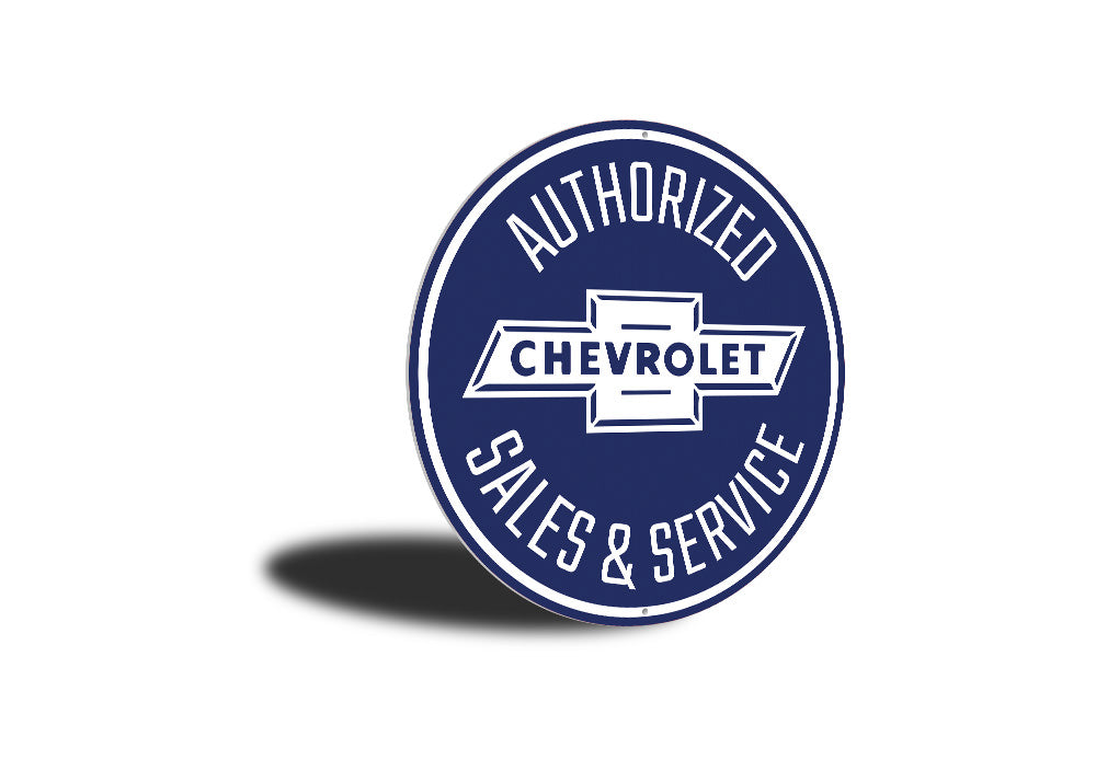 Authorized Chevy Sales and Service Car Sign