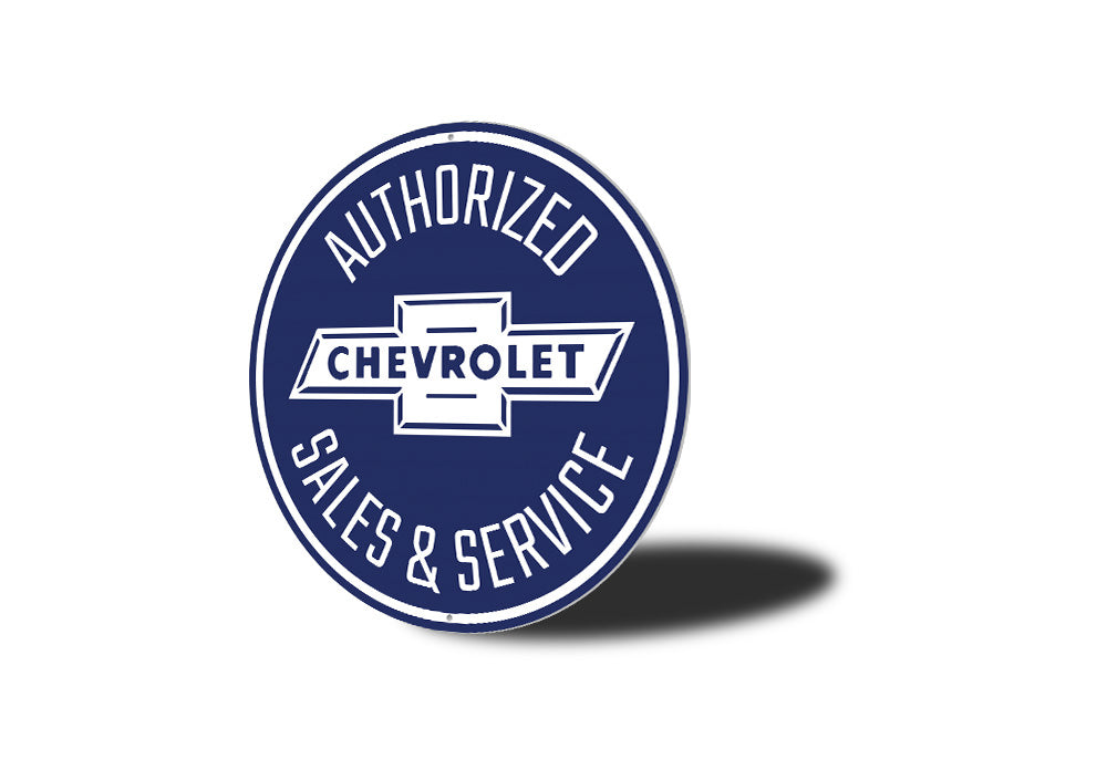 Authorized Chevy Sales and Service Car Sign