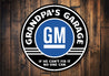Grandpa's Garage GM Car Sign