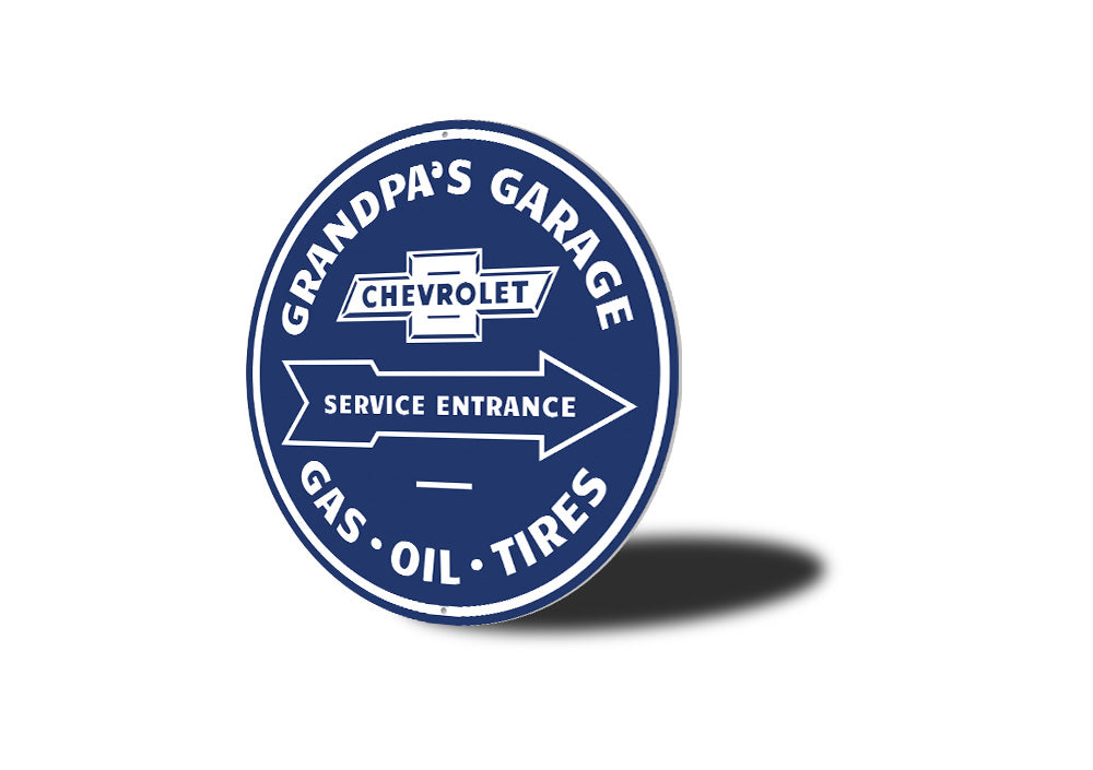 Grandpa's Garage Service Entrance Car Sign