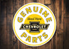 Chevy Genuine Parts Car Sign