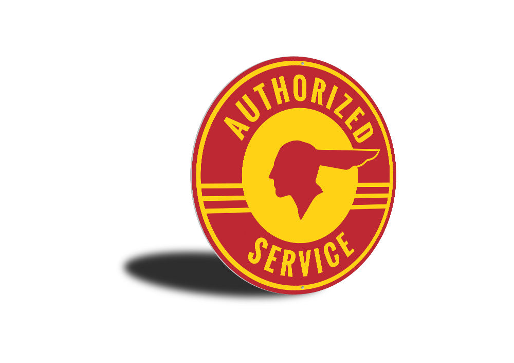 Authorized Service Pontiac Car Sign