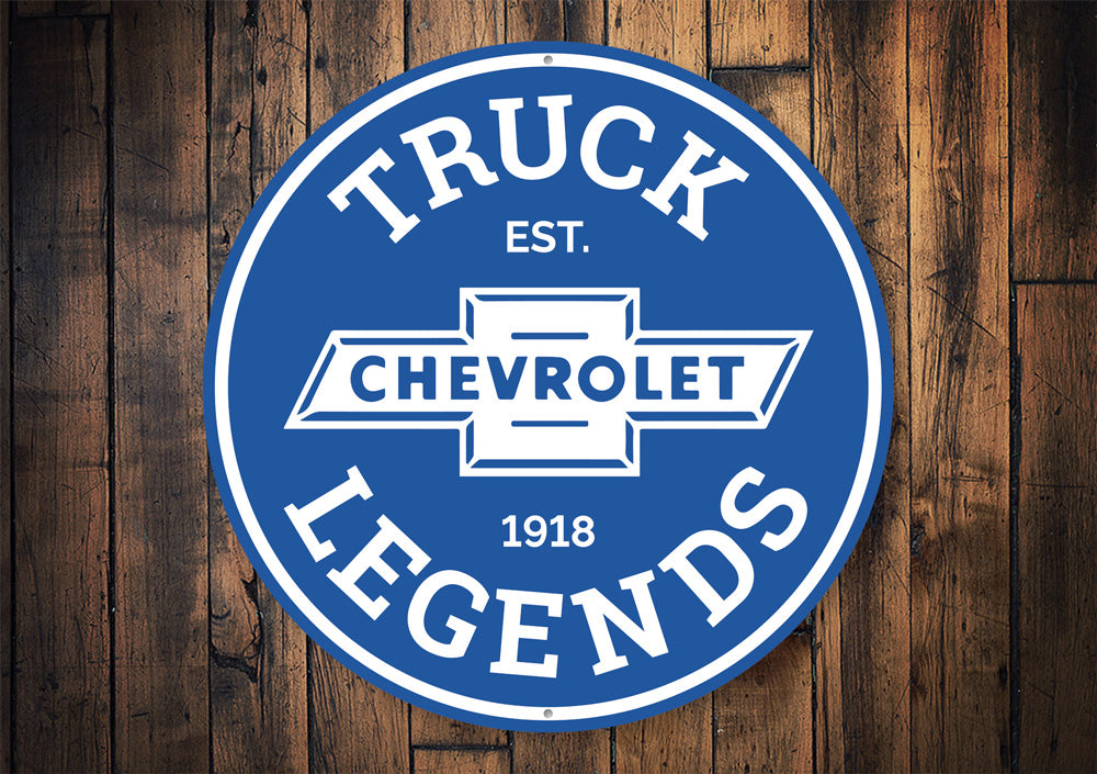 Chevy Truck Legends Car Sign