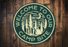 Camp Site Welcome Sign