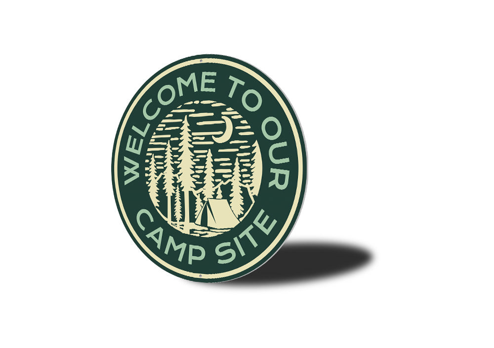 Camp Site Welcome Sign