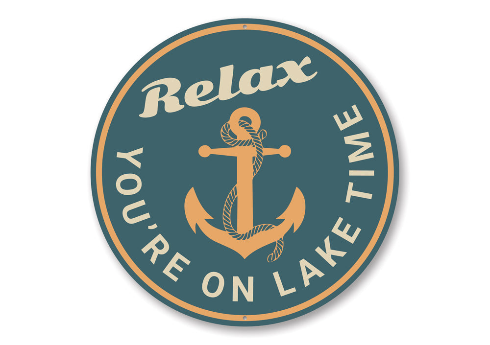 Relax Lake Time Sign