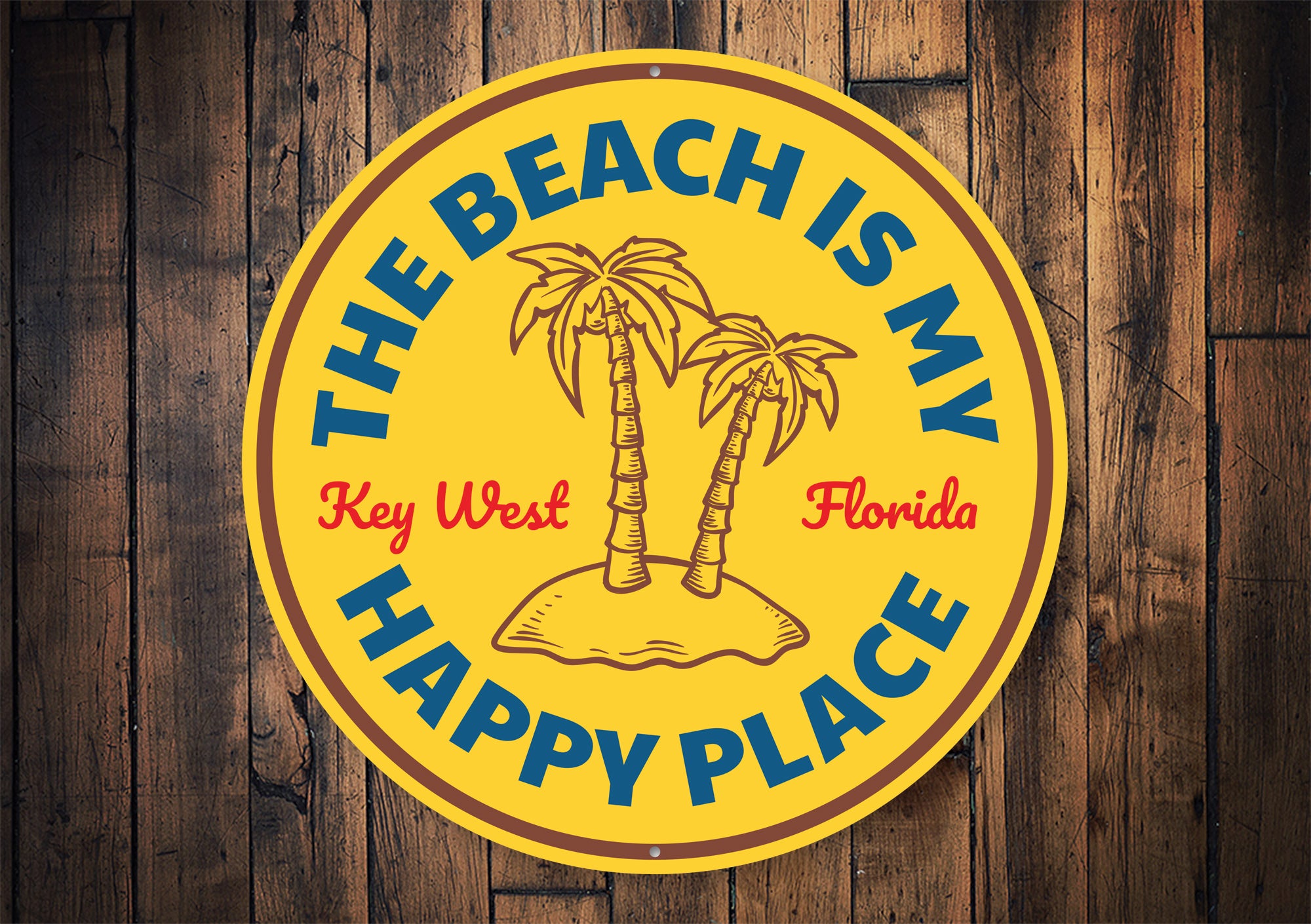 Happy Place Beach Sign