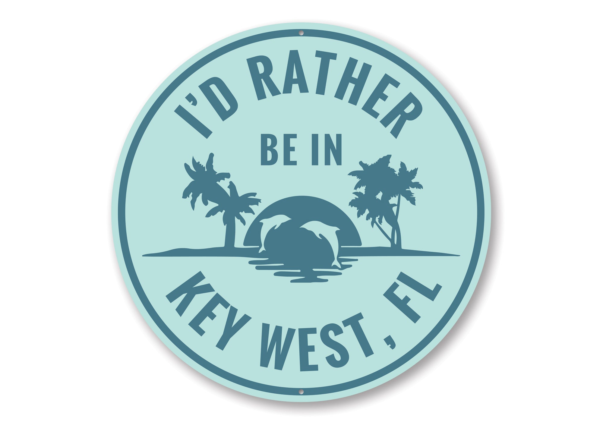 Rather Be in Key West Sunset Sign