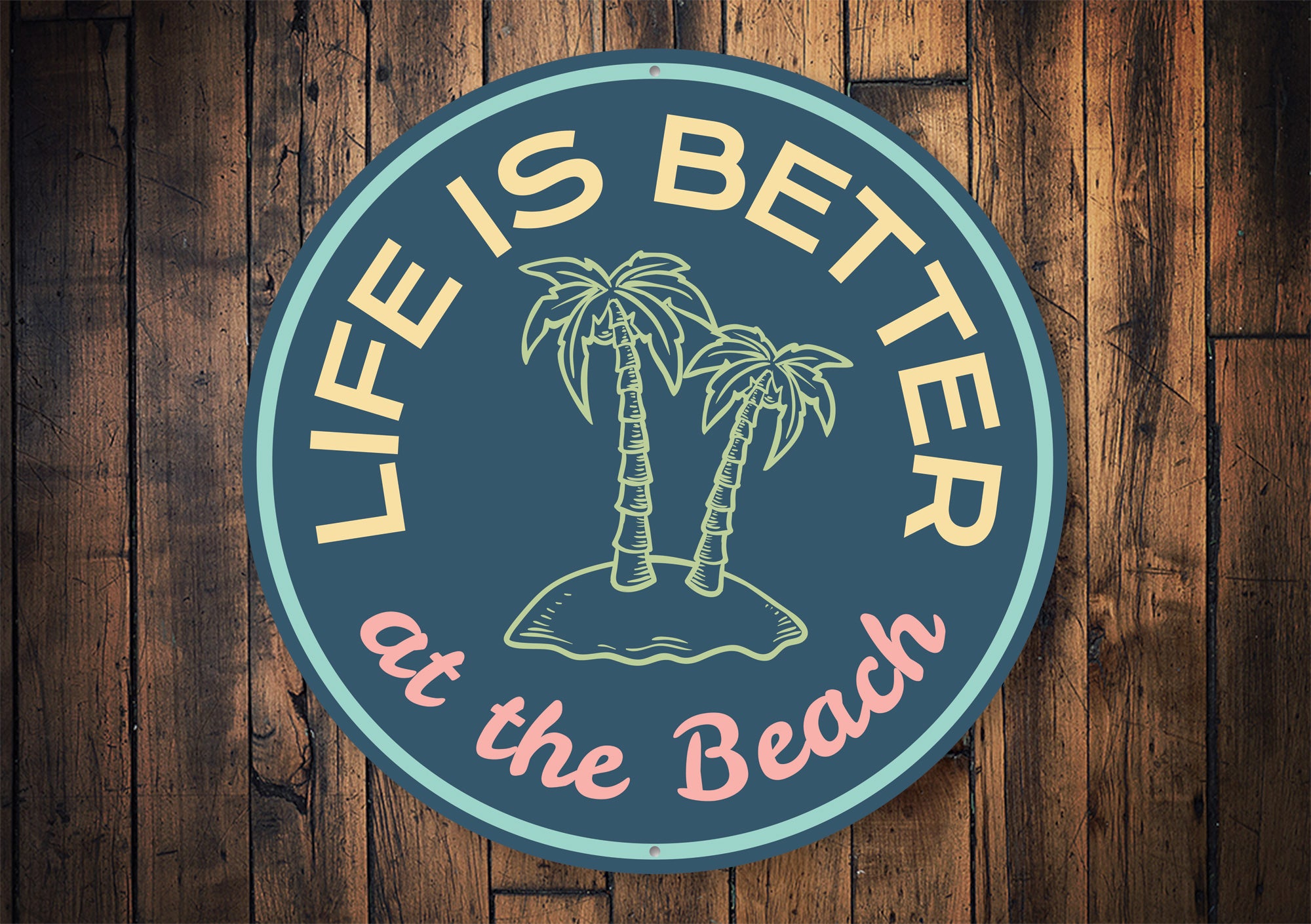 Beach Palm Tree Sign