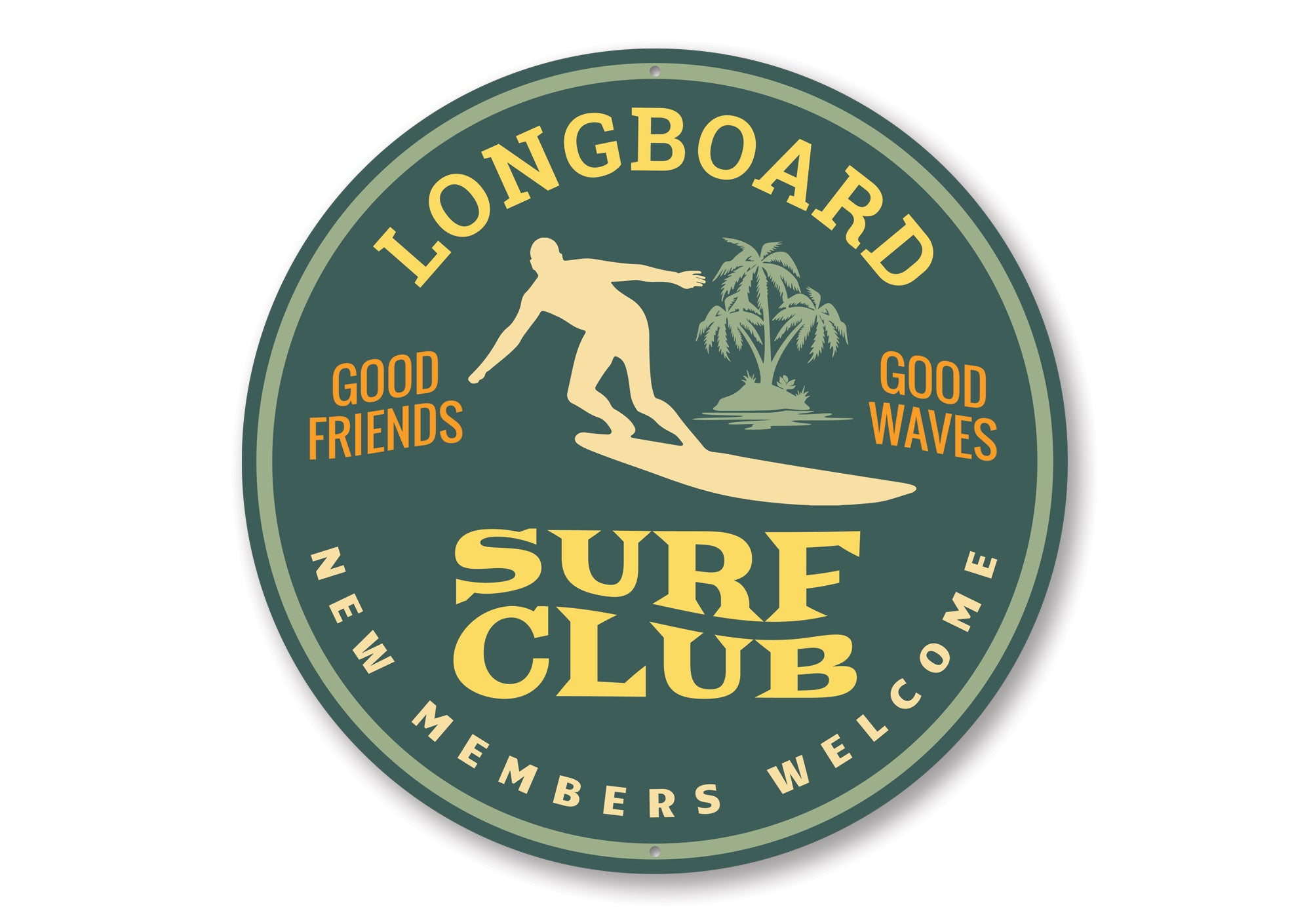 Longboard Surfing Sign