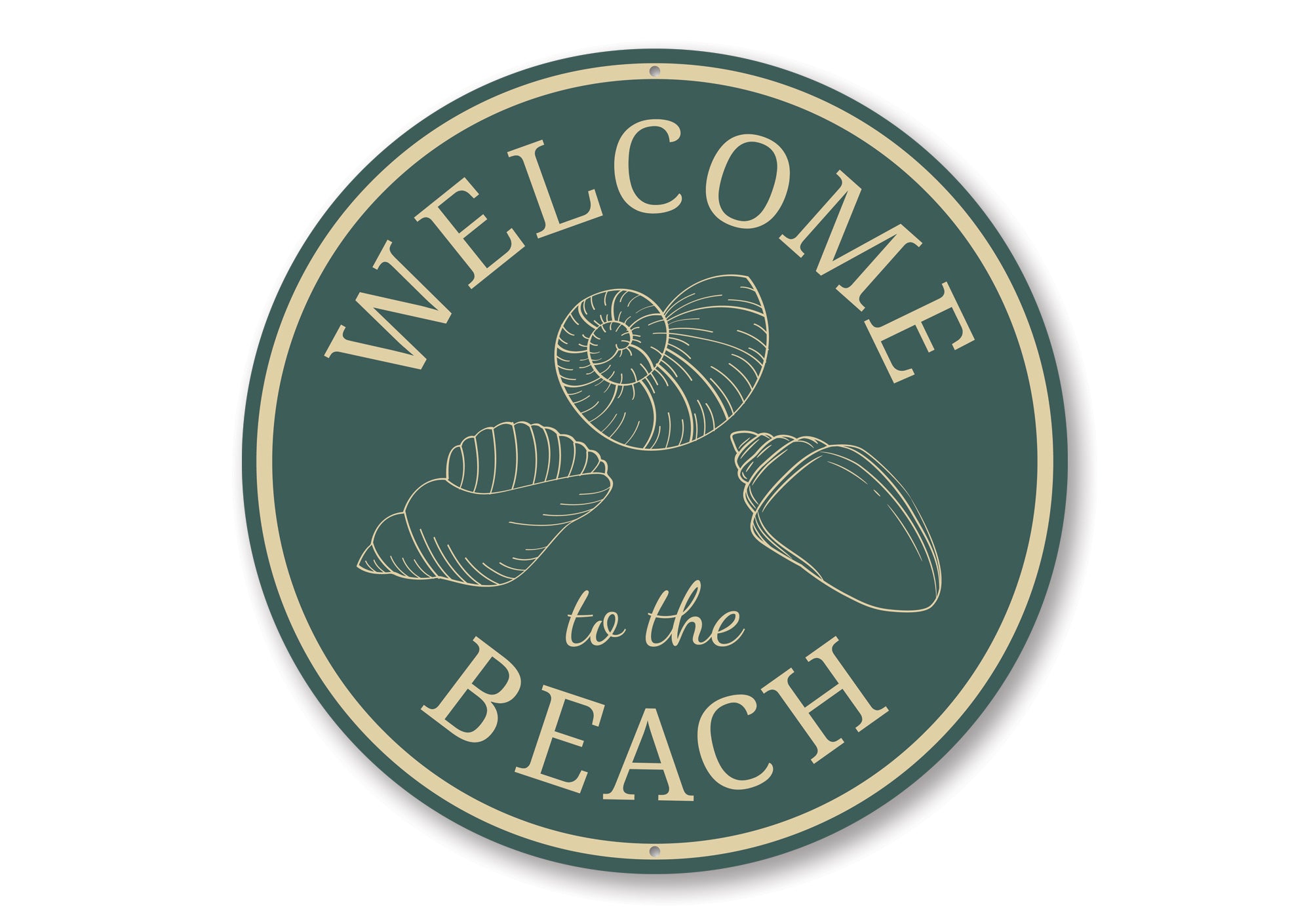 Beach Shells Welcome Sign