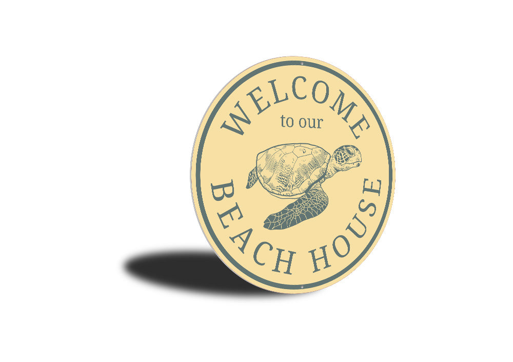 Welcome Turtle Beach House Sign