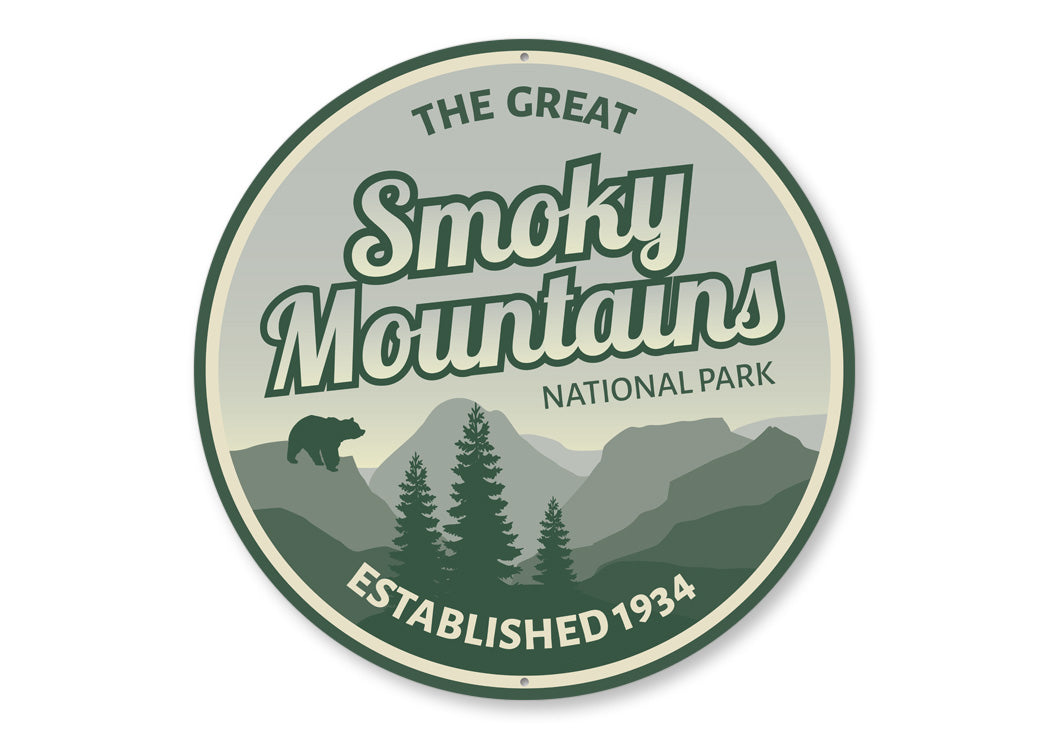 Smoky Mountains Park Sign