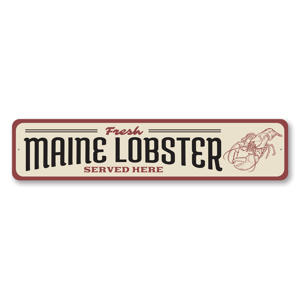 Maine Lobster Seafood Shack Sign Aluminum Sign
