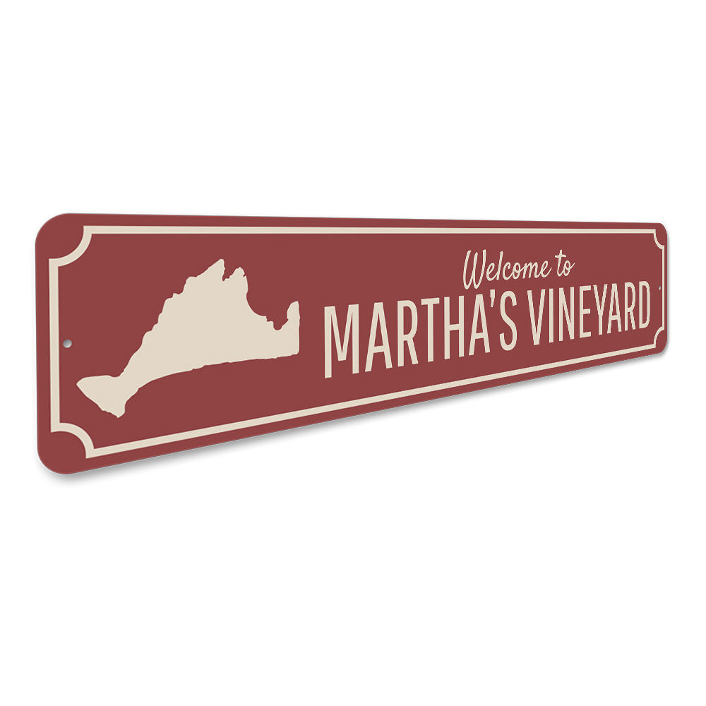 Marthas Vineyard Welcome Sign Aluminum Sign