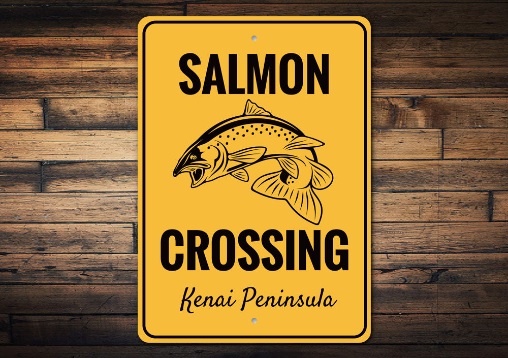 Salmon Crossing Sign