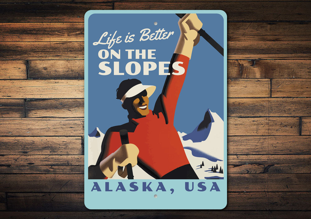 Ski Slopes Sign