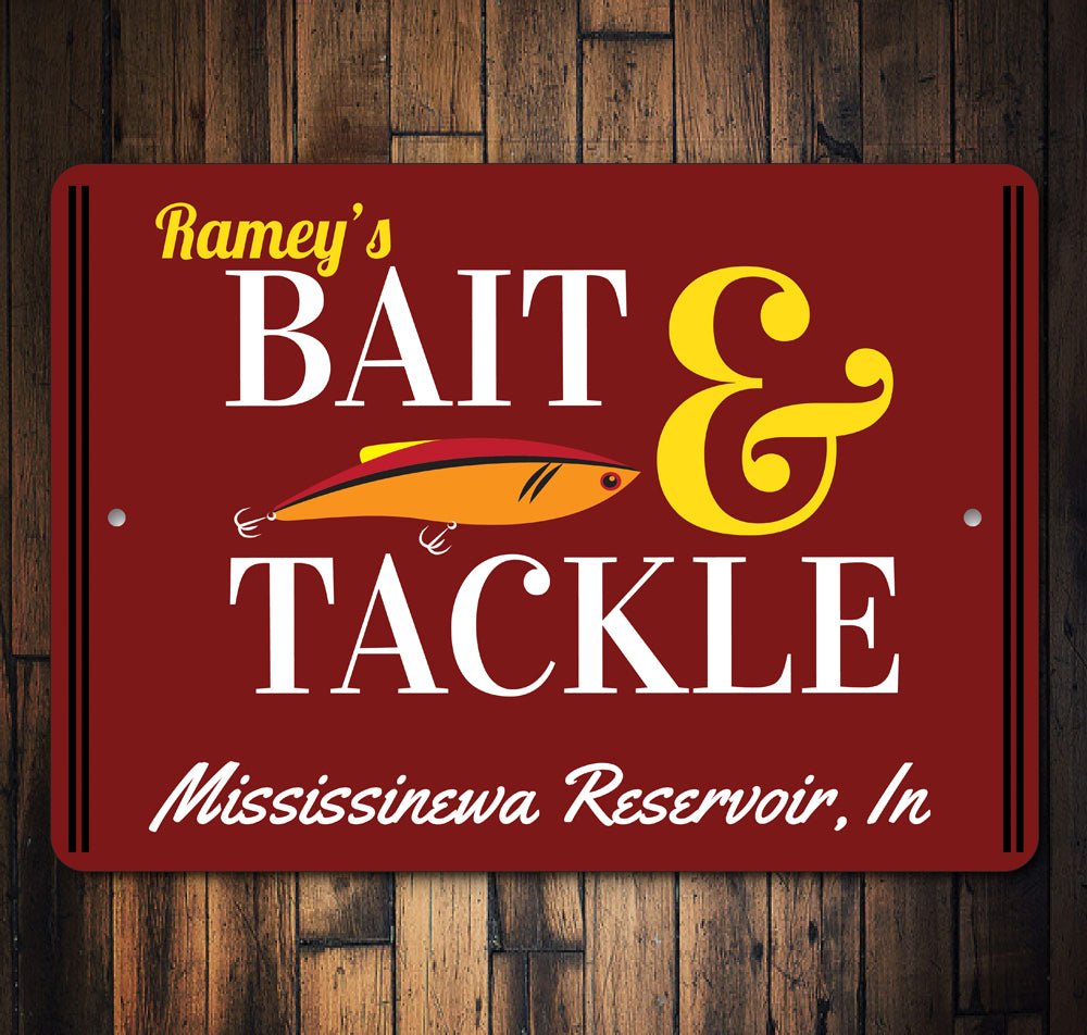 Custom Bait And Tackle City State Sign