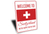 Switzerland Welcome Sign