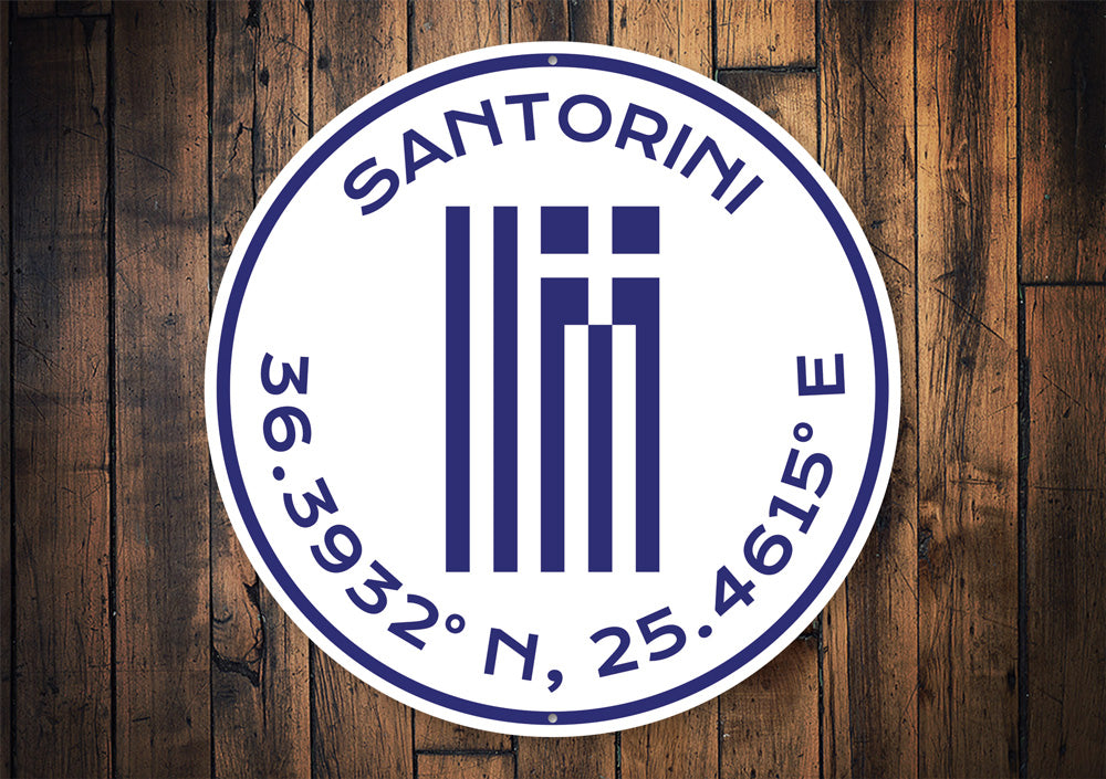 Santorini Sign