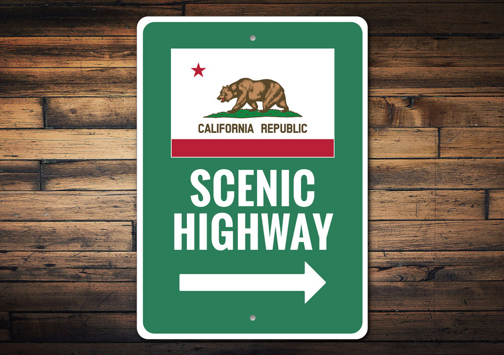 Scenic California Highway Sign