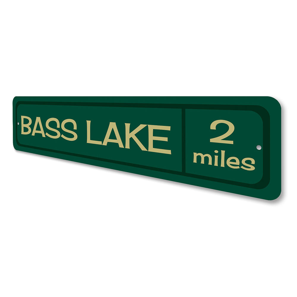 Lake Mileage Sign Aluminum Sign