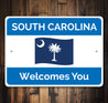 State Flag Welcome Sign
