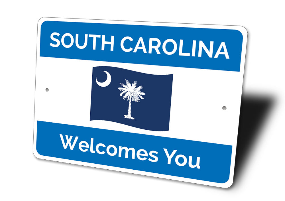 State Flag Welcome Sign