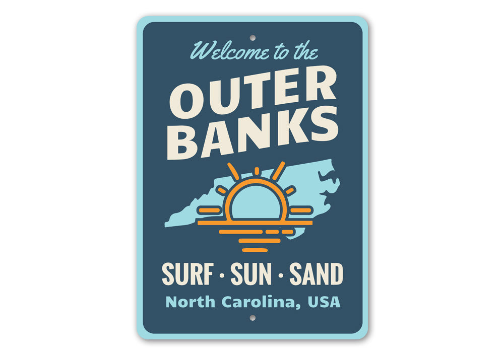 Outer Banks North Carolina Sign Aluminum Sign