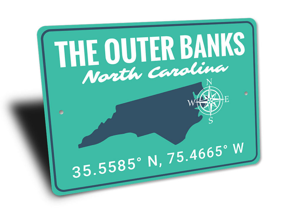 Outer Banks Coordinates Sign