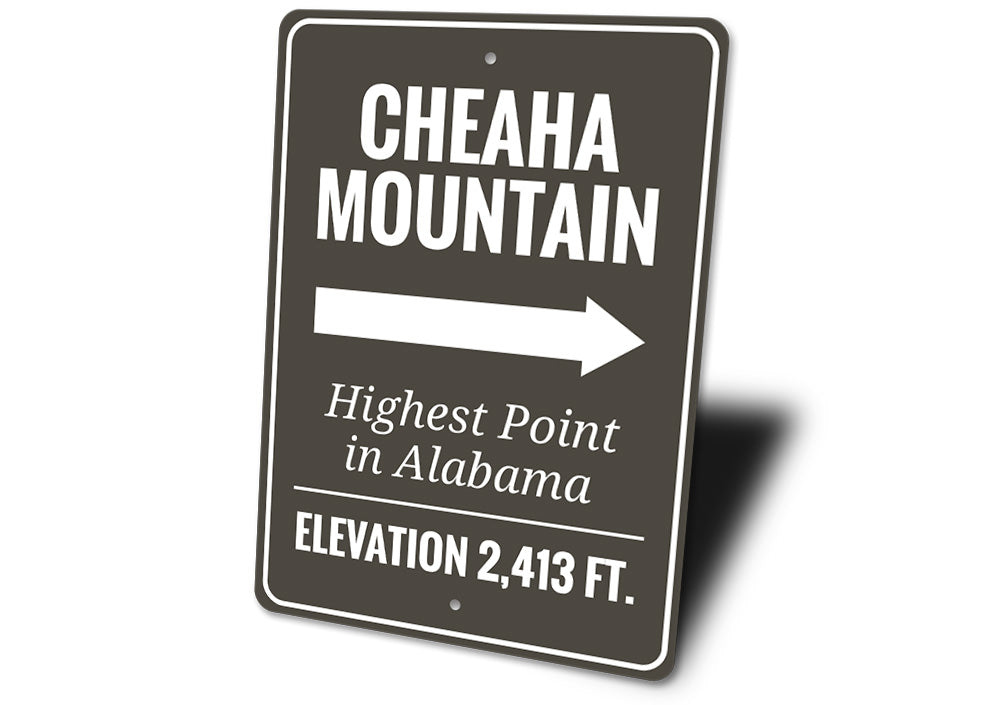 Cheaha Mountain Sign