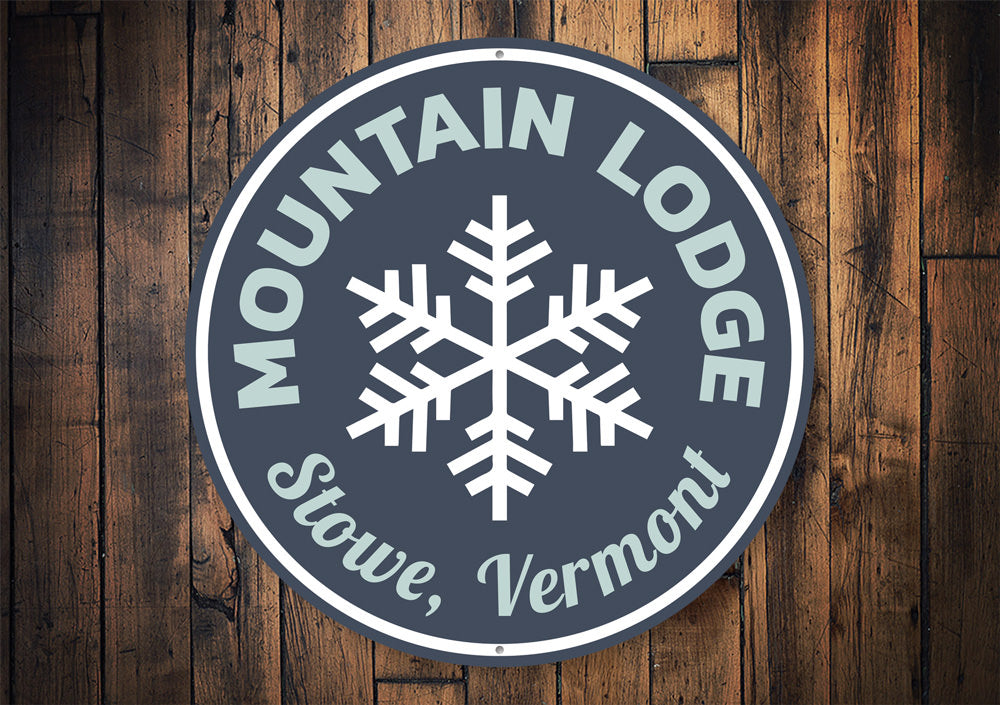 Mountain Lodge Circle Sign