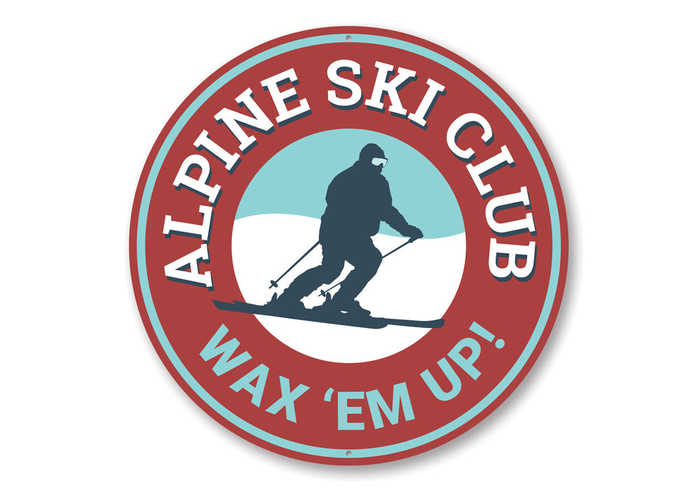Alpine Ski Club Circle Sign