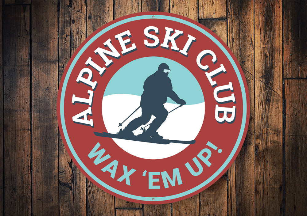 Alpine Ski Club Circle Sign