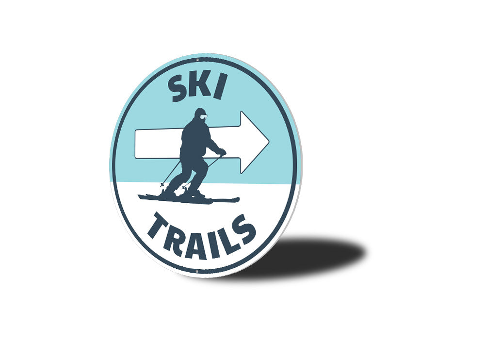 Ski Trails Circle Sign