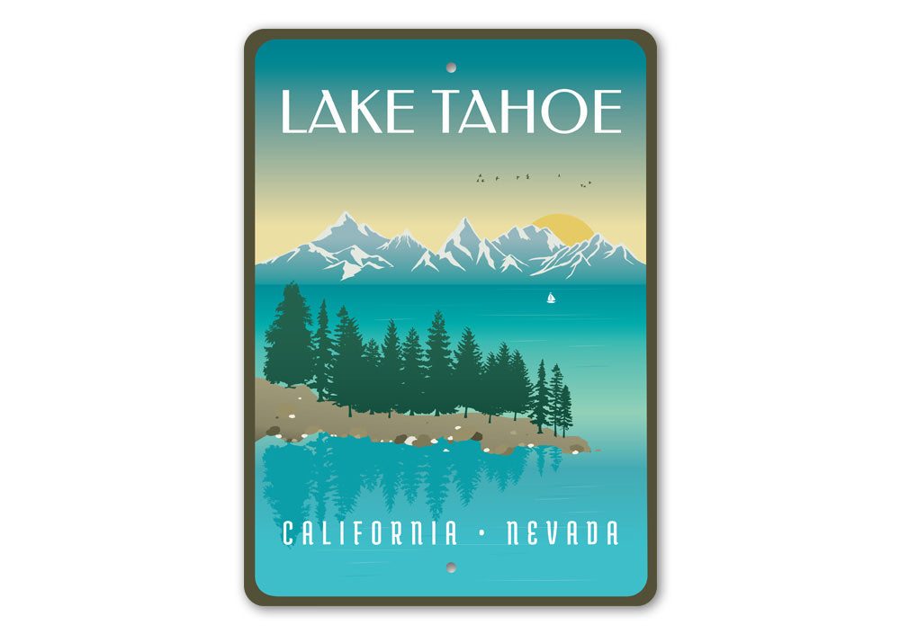 Lake Tahoe Lakehouse Sign Aluminum Sign