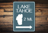 Lake Tahoe Mileage Sign