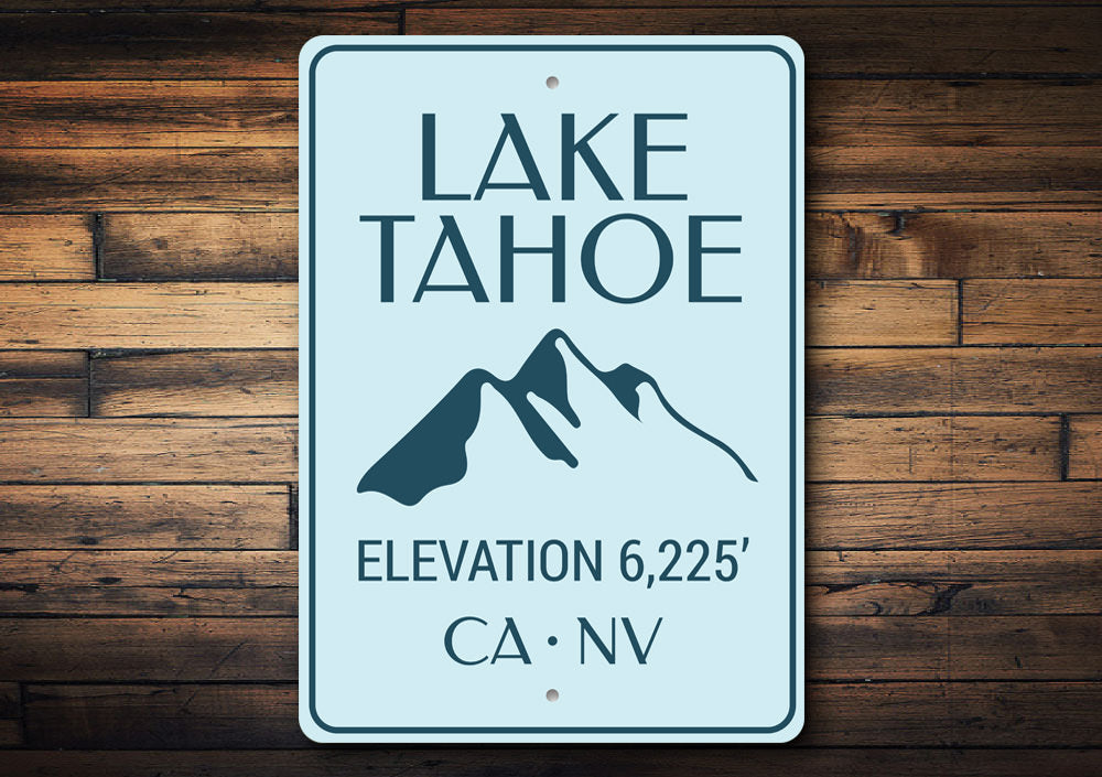 Lake Tahoe Elevation Sign