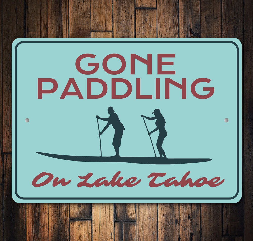 Gone Paddling Sign