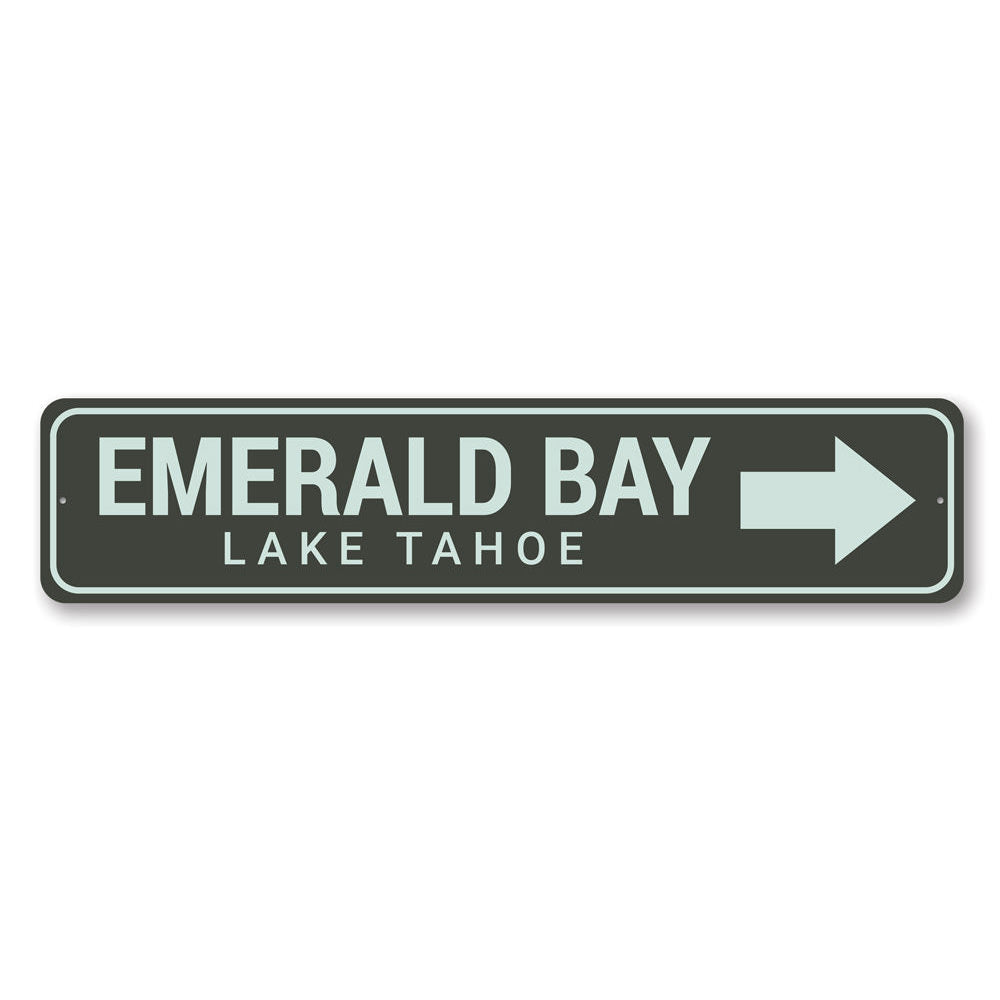 Emerald Bay Arrow Sign Aluminum Sign