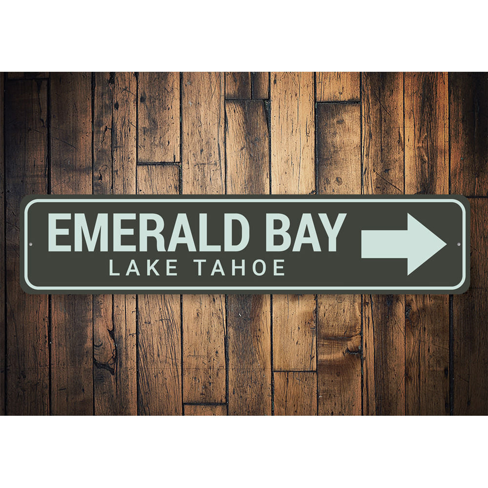 Emerald Bay Arrow Sign Aluminum Sign