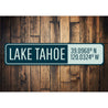 Lake Tahoe Latitude Longitude Sign Aluminum Sign