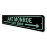 Lake Bait Shop Arrow sign Aluminum Sign