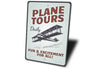 Plane Tours Daily Aviation Sign